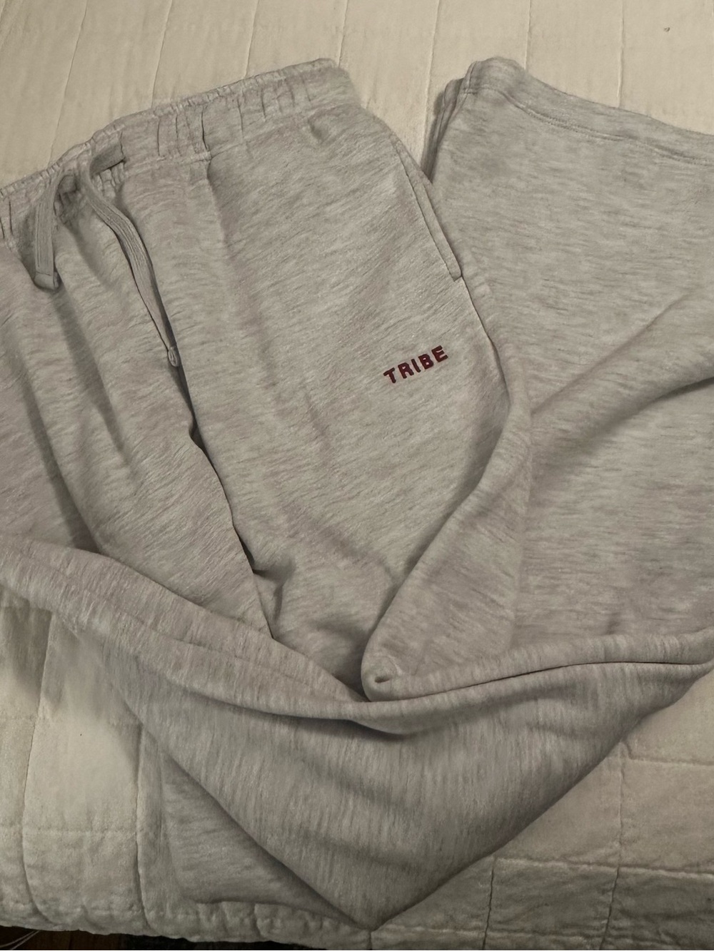 Gray 'TRIBE' Kelley Embroidered Sweatpants